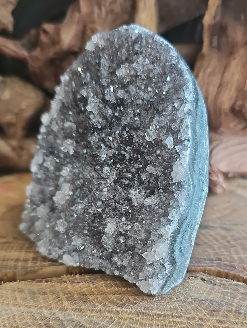 Natural Gray Uraguayan Amethyst Cutbase- Home Accents